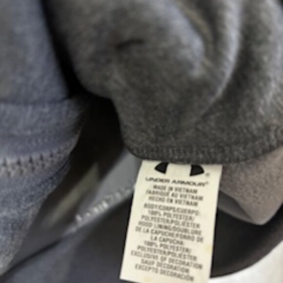Under Armour 'Storm Coldgear' gray zip closure hooded jacket NWT Size M - Picture 9 of 9